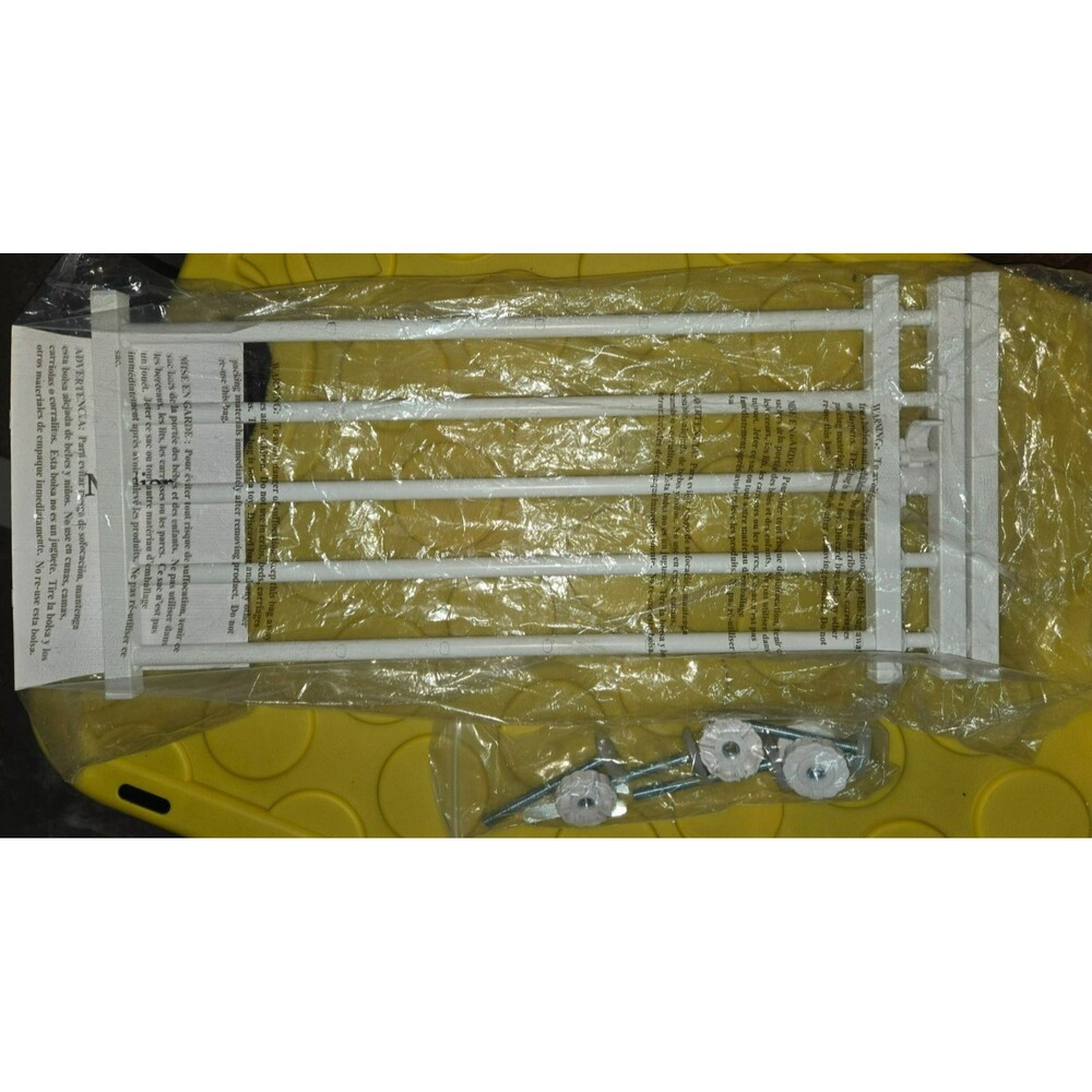 White Metal Safety & Pet Gate Extension Panel with Spindle Tension Rods – Pressu
